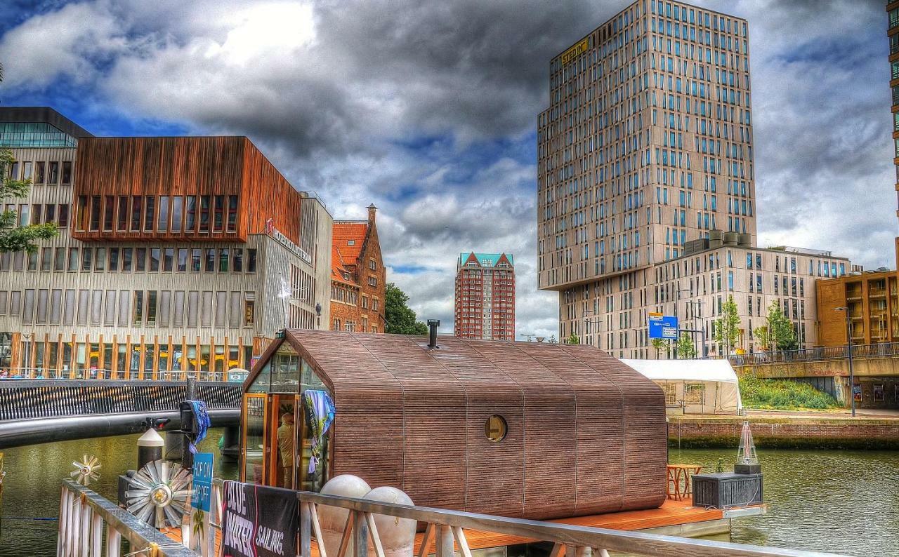 Hotel Wikkelboats At Wijnhaven Rotterdam Exterior foto